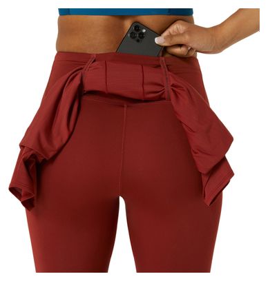 Collant Long Asics Road High Waist Tight Rouge Femme