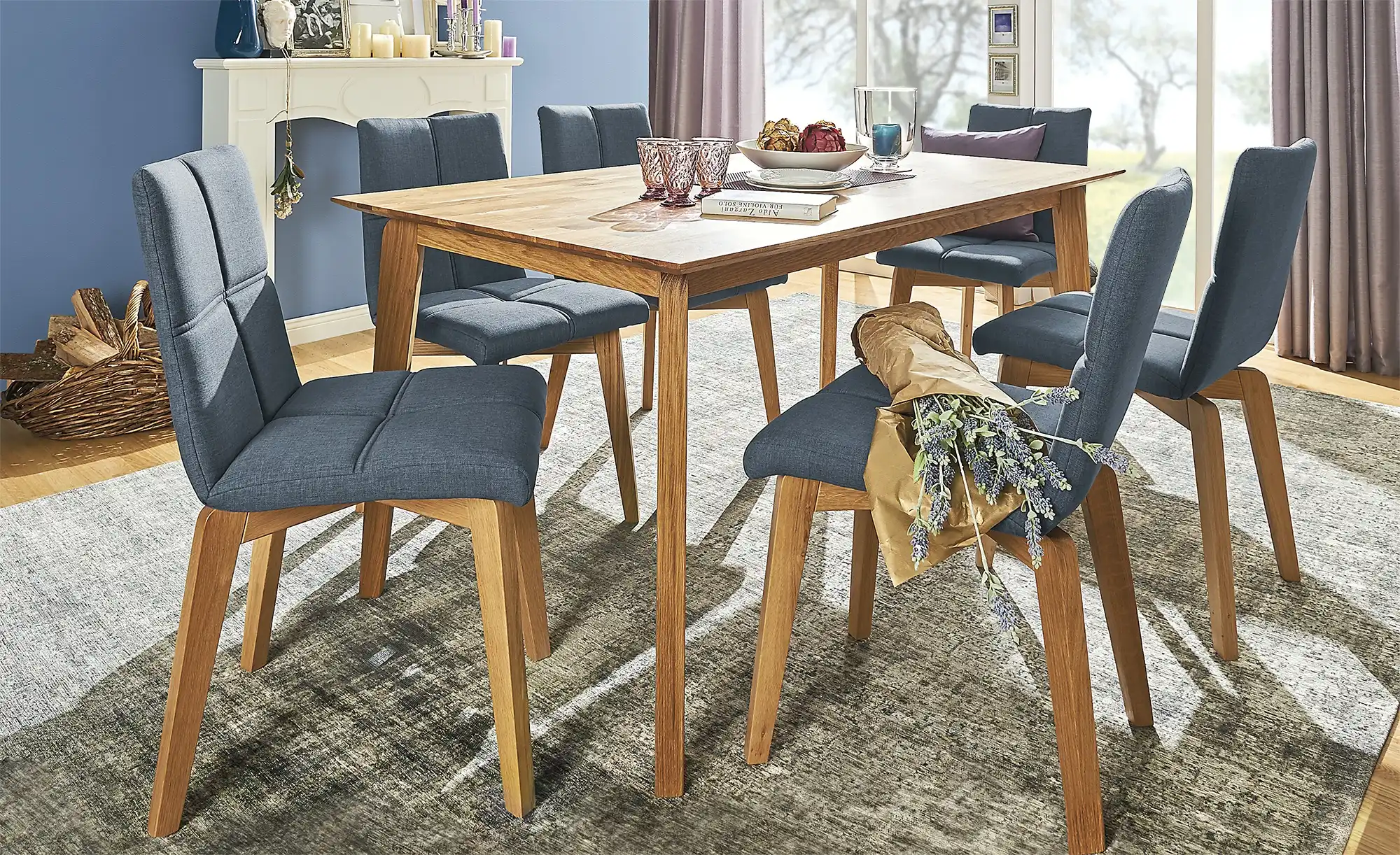 Woodford Esszimmerstuhl mit Steppung Anni