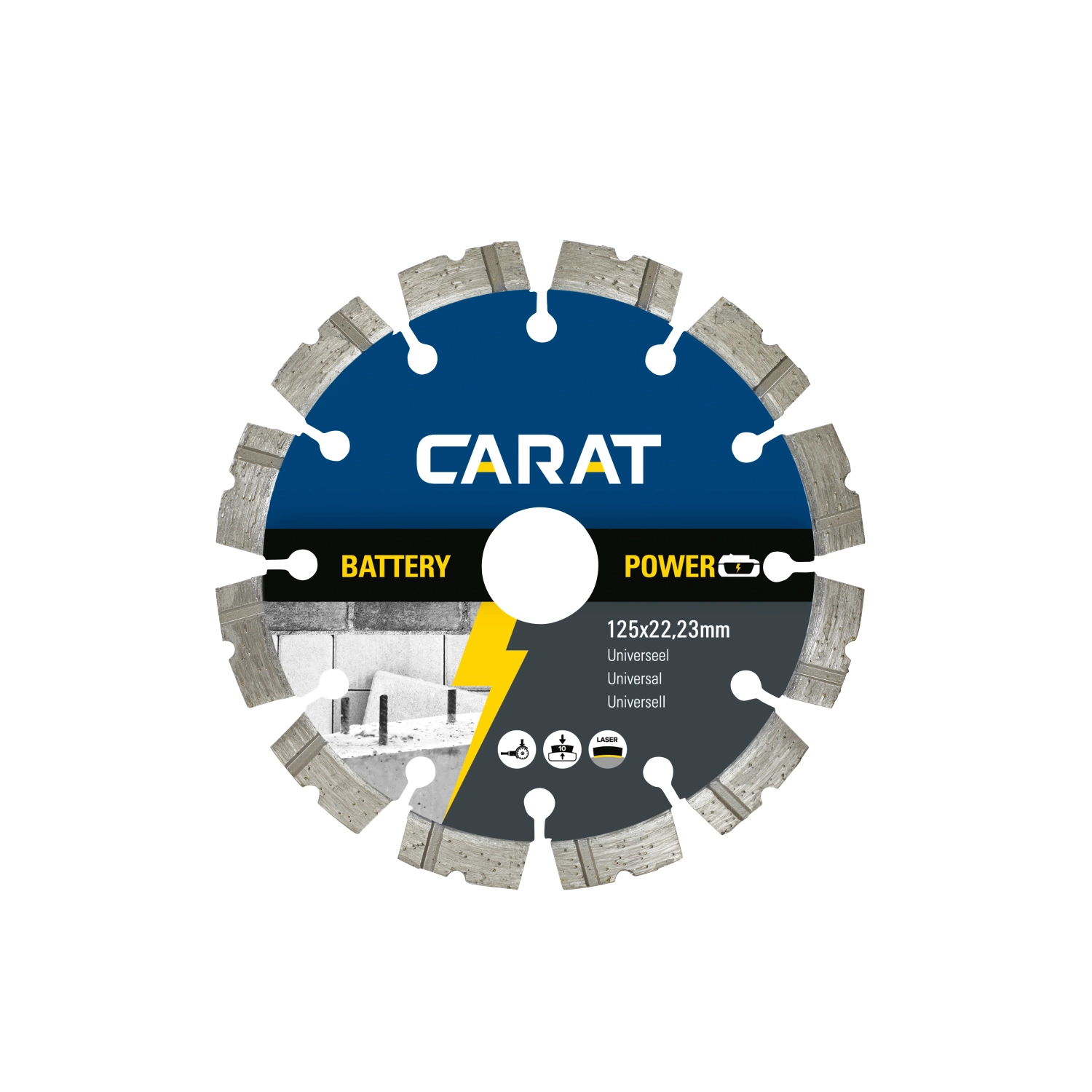 Carat CBP1253000 Diamantzaagblad voor droogzagen - 125 x 22,23mm - Universeel