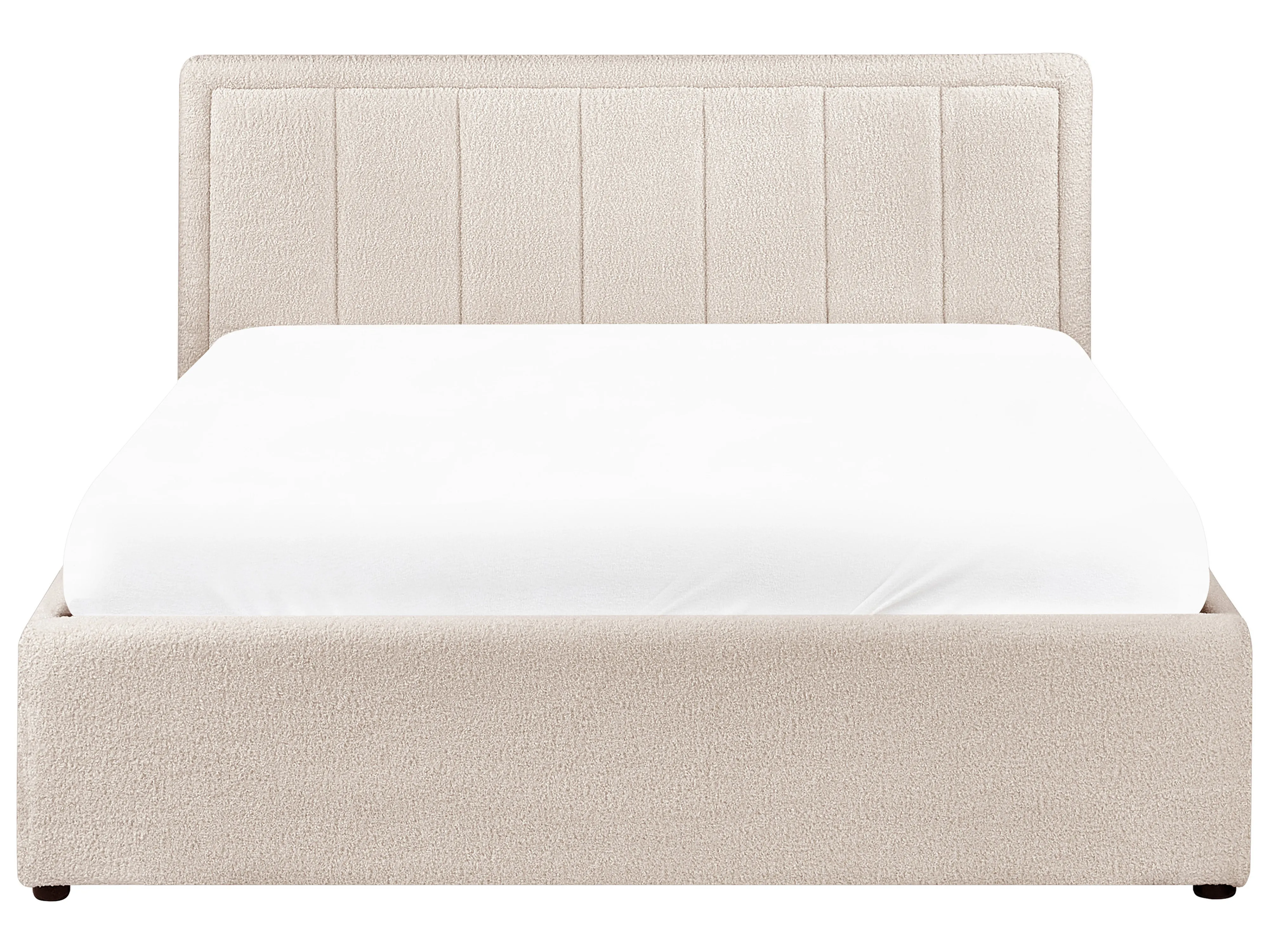 Bed met opbergruimte Bouclé MONTLAUR 140 x 200 cm Beige