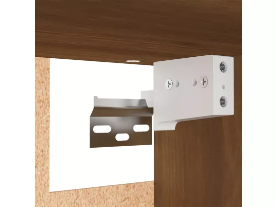 Armoire suspendue Chêne fumé 60x31x60 cm Bois d'ingénierie