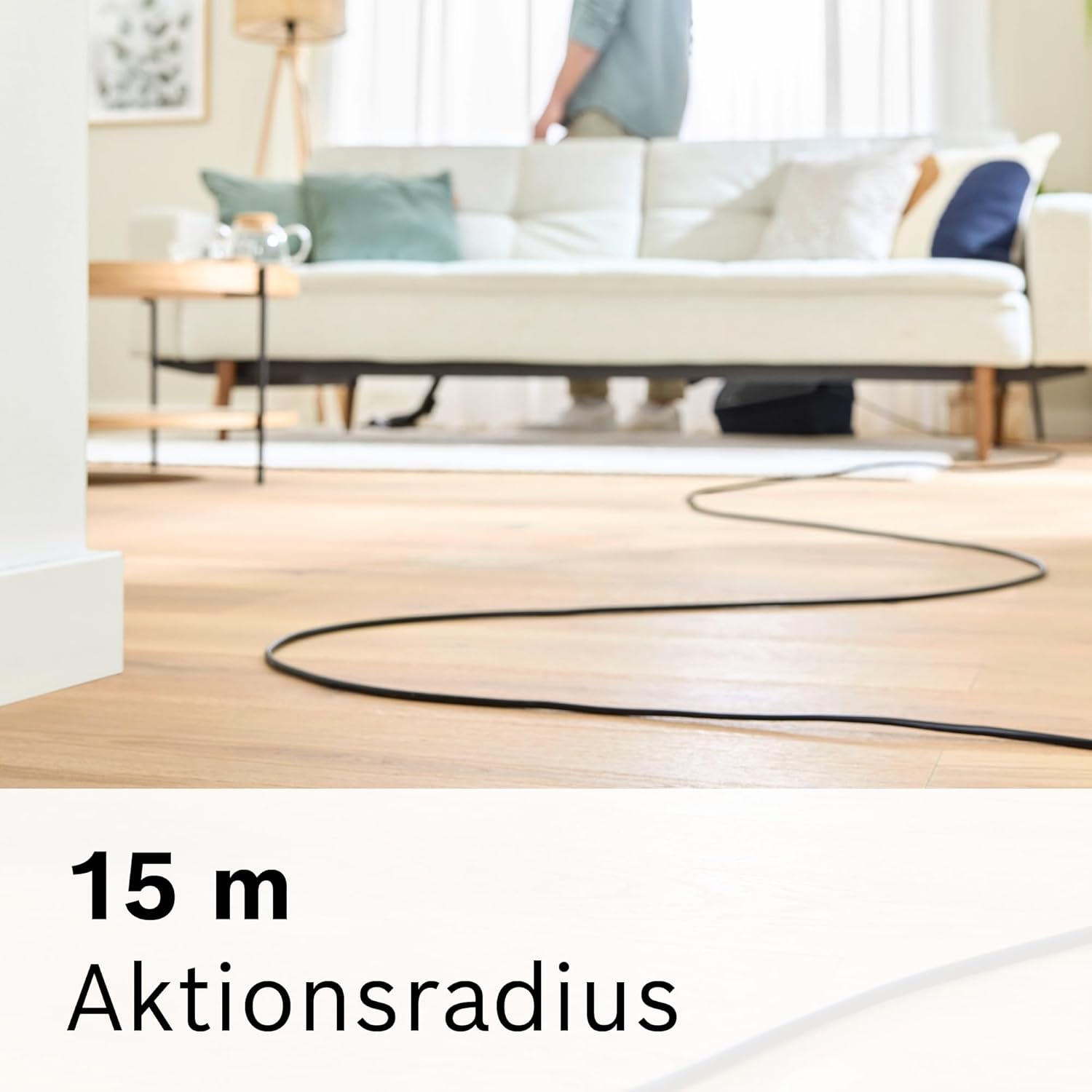 Bosch Staubsauger mit Beutel Serie 8 BGL75XPRQ, für Allergiker, Hygiene-Filter, 10 Jahre Motorgarantie, Hartbodendüse, XXL-Polsterdüse, XXL-Fugendüse, langes Kabel, Made in Germany, leise, 750 W, grau
