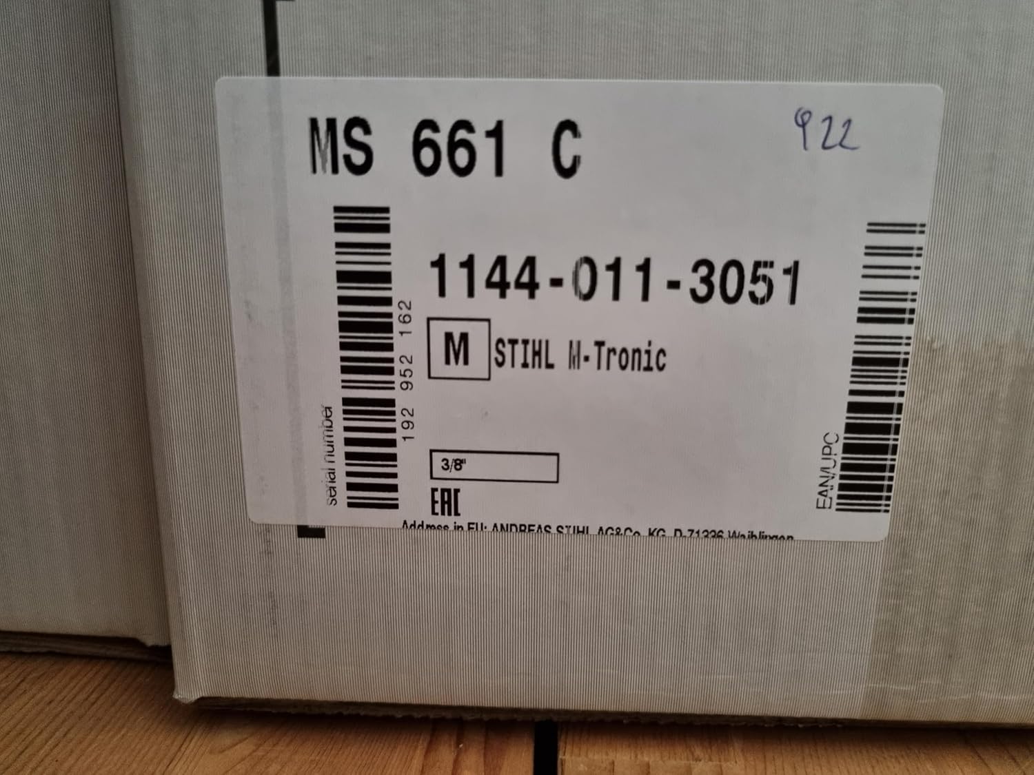 Stihl MS 661 C-M Motorsäge/Kettensäge mit 63 cm Schnittlänge + 1,6 mm Oilomatic Kette