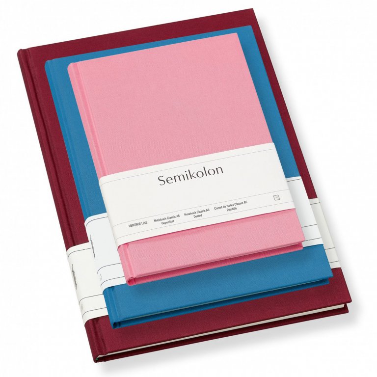 Semikolon Notizbuch, Leineneinband
