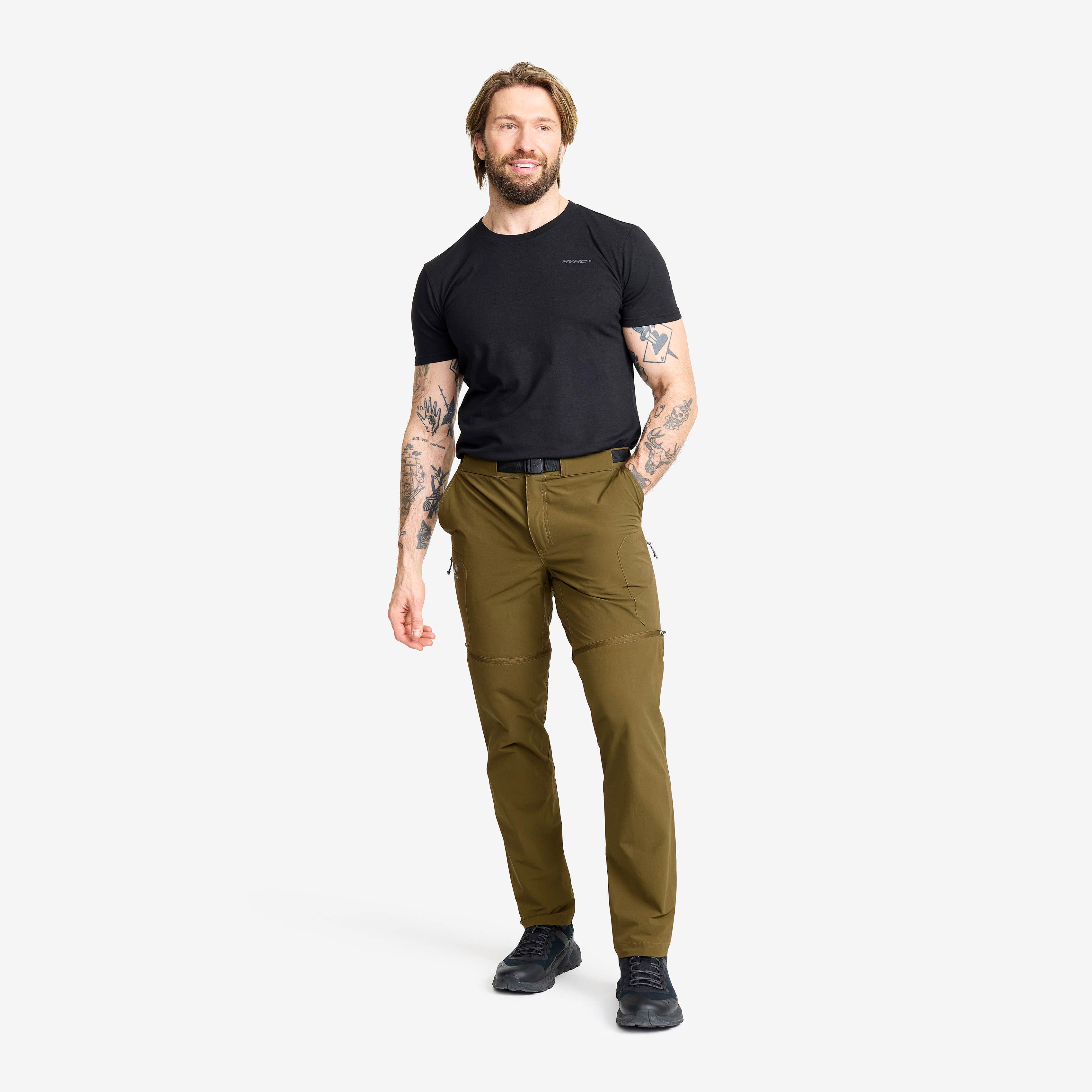 Elevate Hiking Zip-off Pants Herre Dark Olive