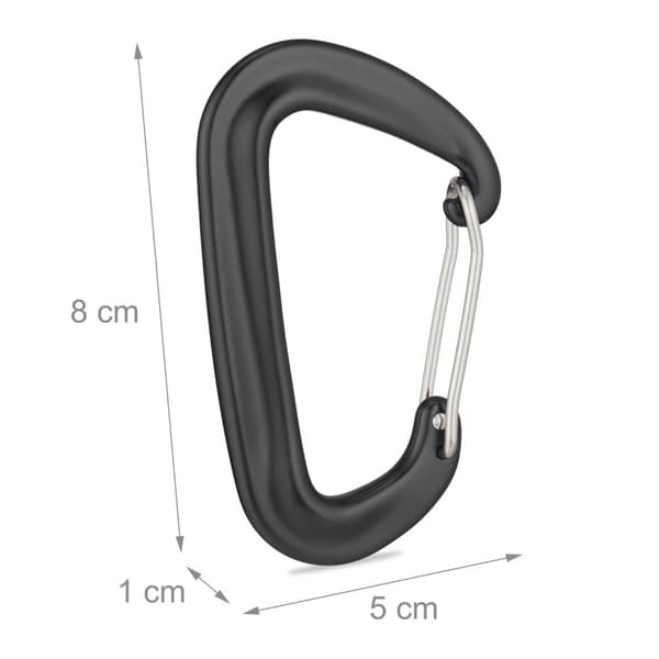 Aluminiumskarabin, sett med 4 stk