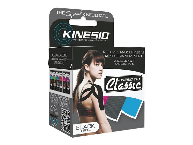 Kinesio Tape Tex Classic Schwarz Kinesiologisches Tape