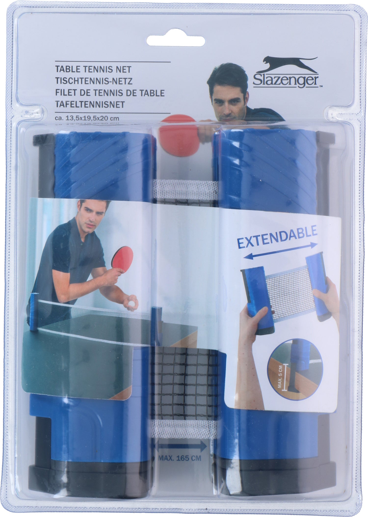 Slazenger uitschuifbaar tafeltennisnet 165 cm