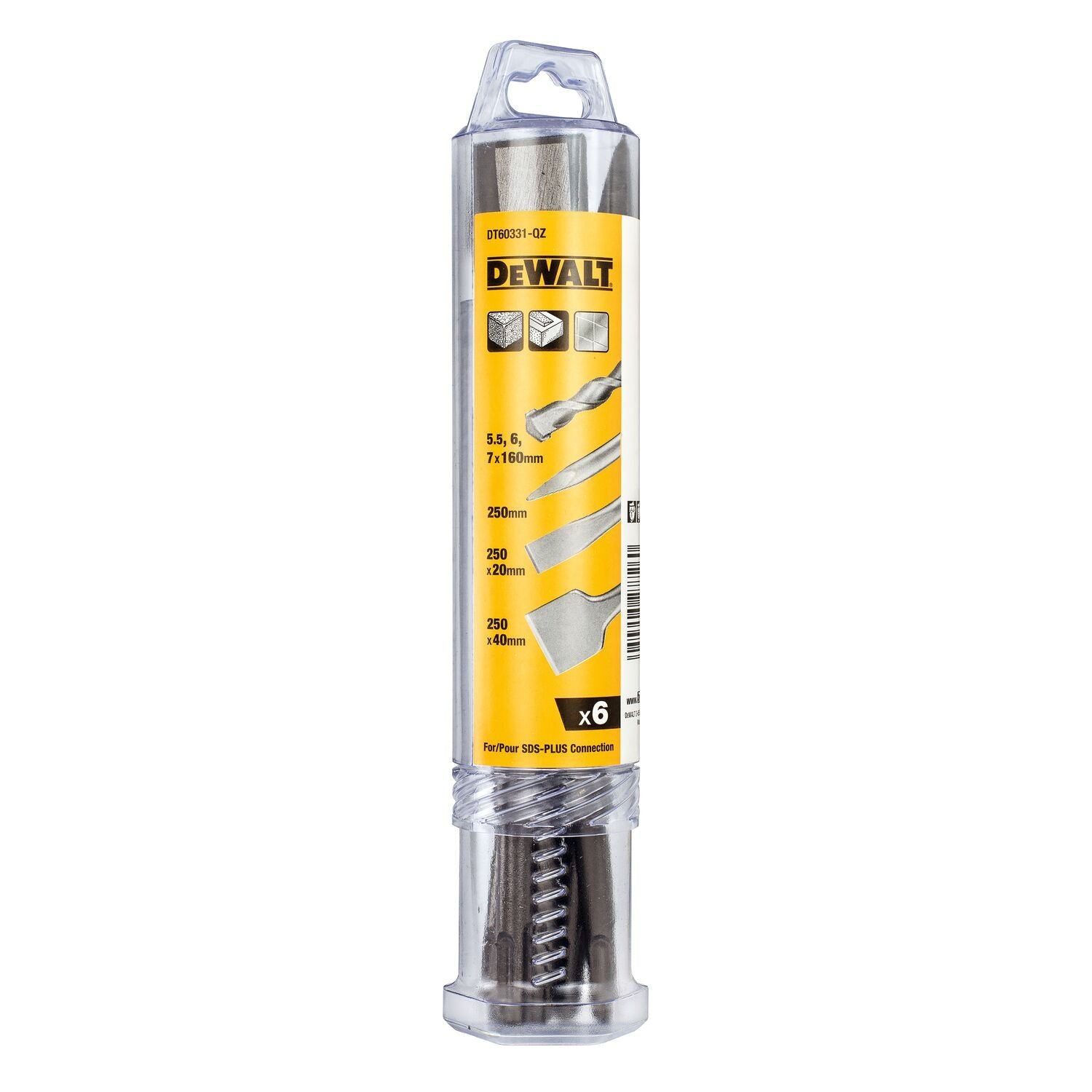 DeWALT DT60331 Boor- en Beitelset SDS-Plus 6-delig