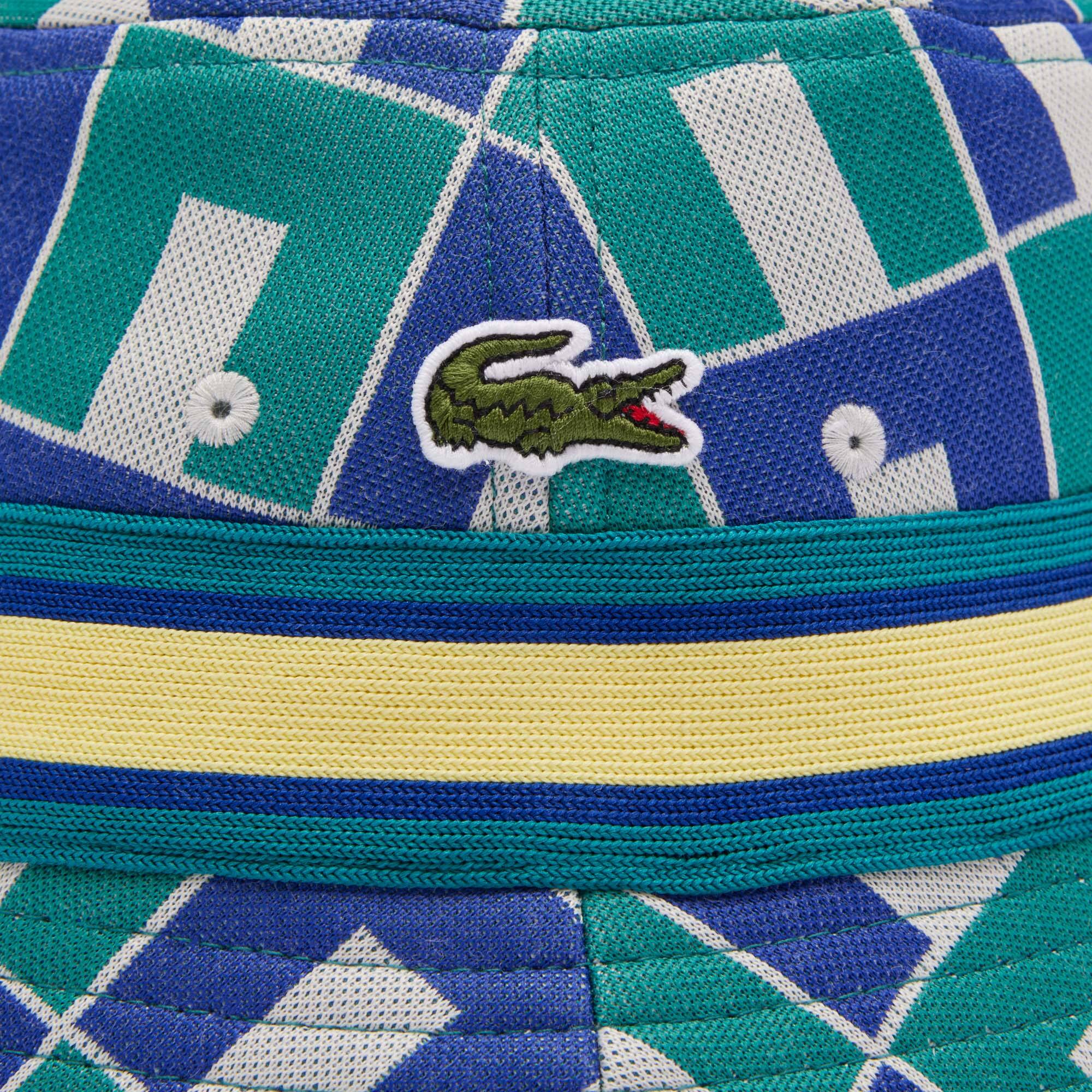 Eimerhut aus Interlock mit Jacquard-Muster Caps & Hüte - Weiss - Lacoste - Damen