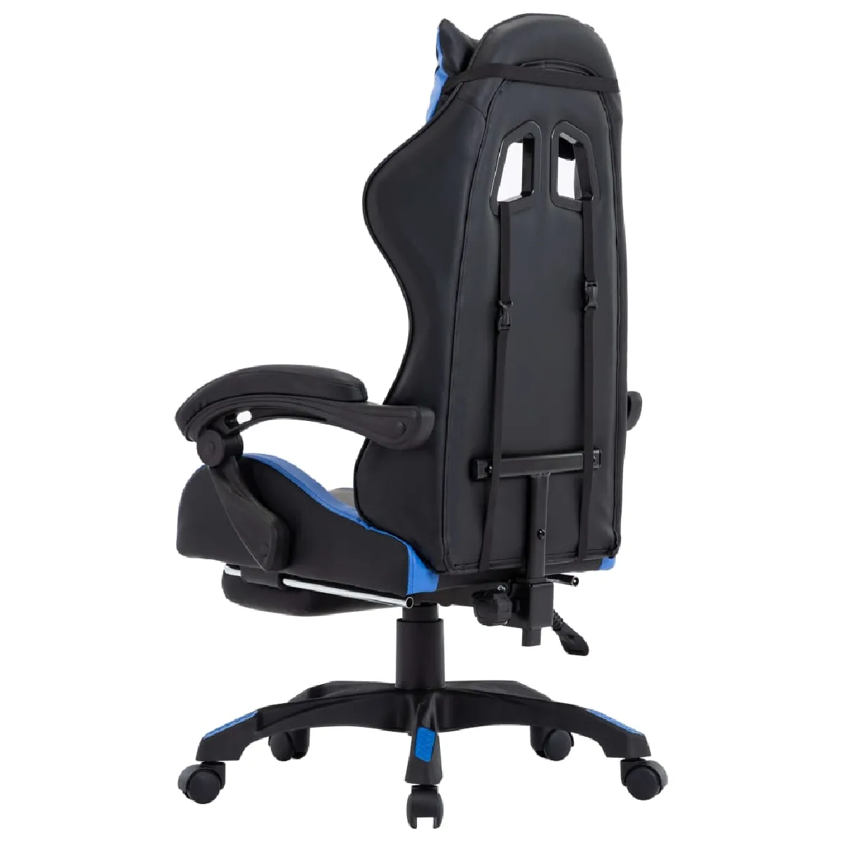 vidaXL Fauteuil jeux vidéo Bleu et noir