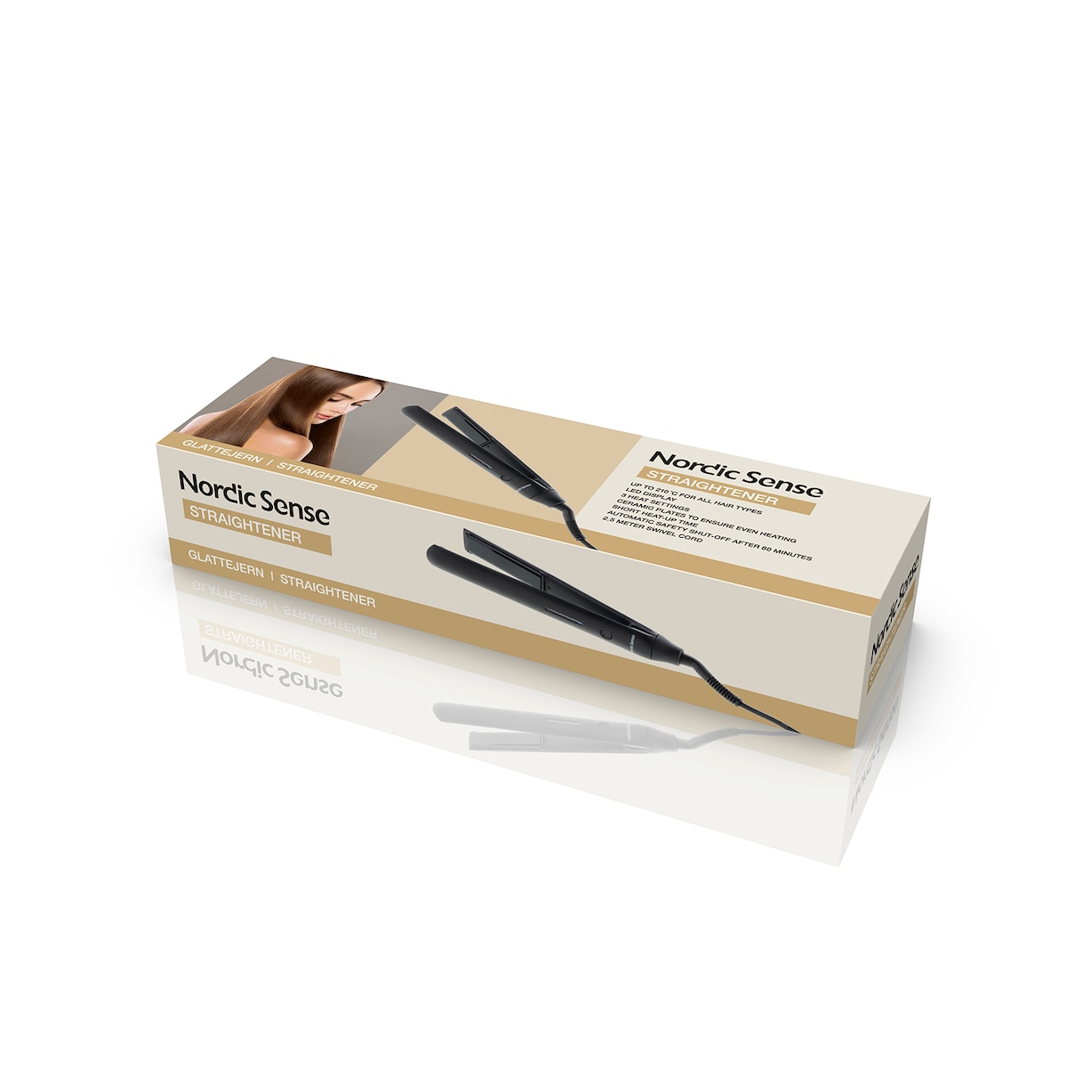 Nordic Sense Hair straightener 65 watt Black
