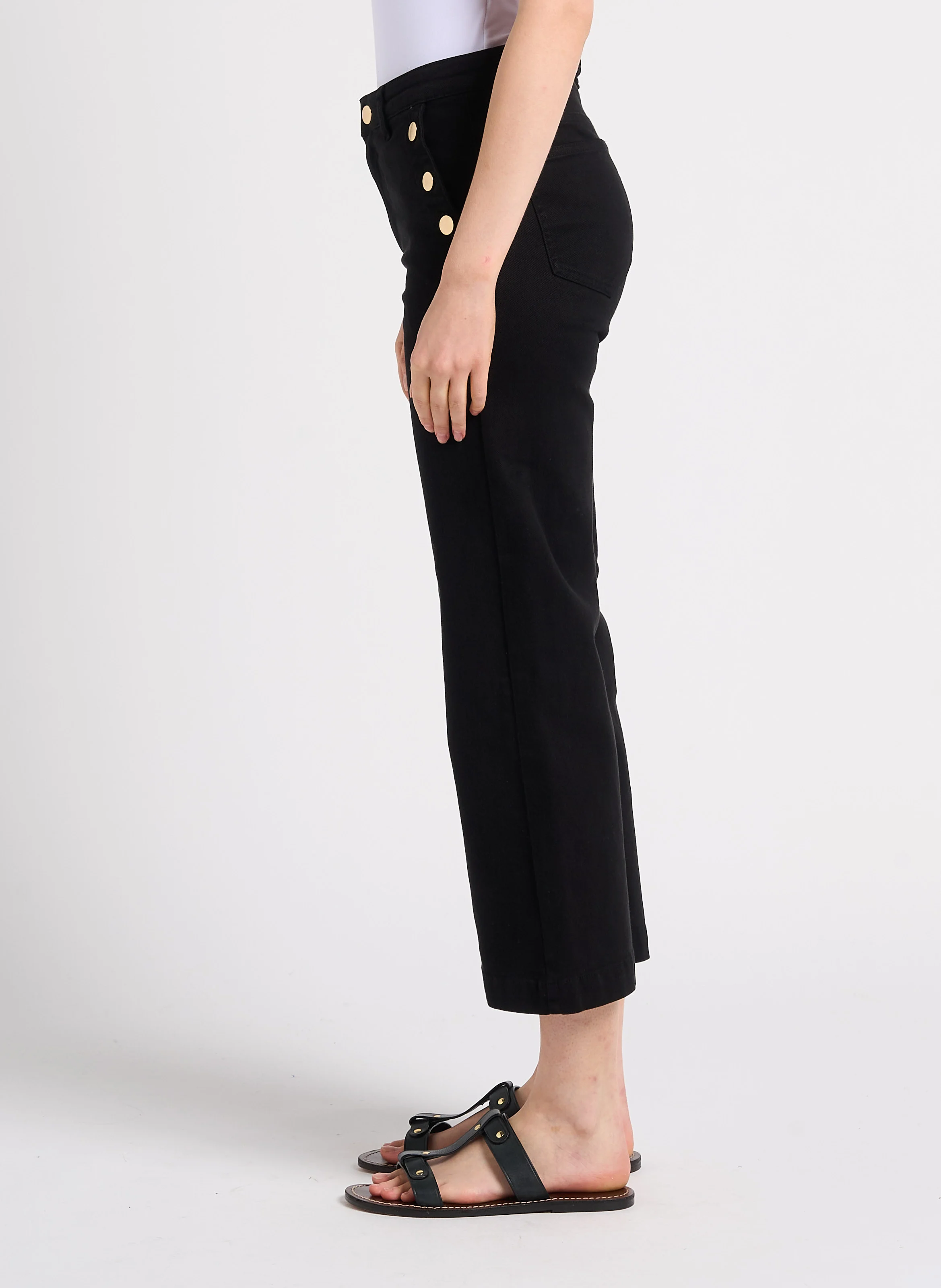 MOSS - Jean droit en coton stretch| Noir