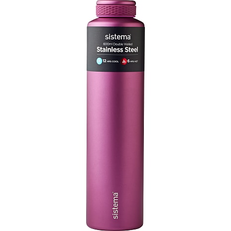 Sistema rustfri stålflaske (600ml) – flere varianter - assorteret