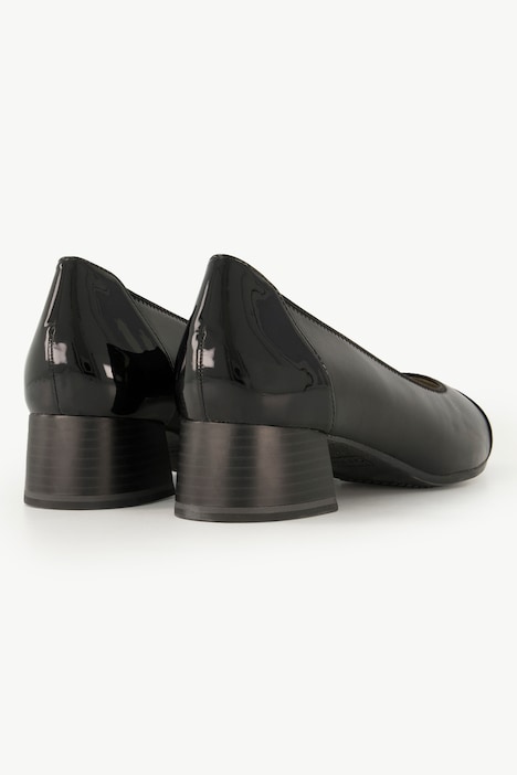 Caprice Leder-Pumps, Lackspitze, Wechselfußbett, Weite H