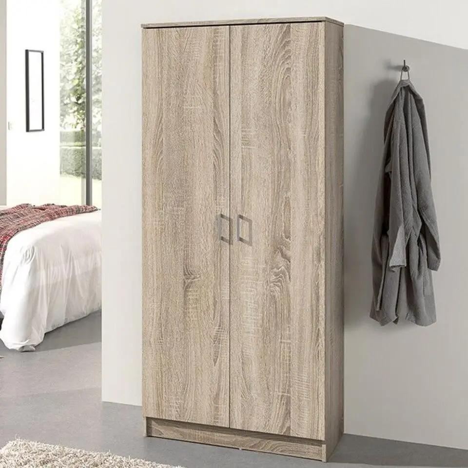 Opbergkast Ray 80cm met 2 deuren en 4 legplanken - sonoma eik