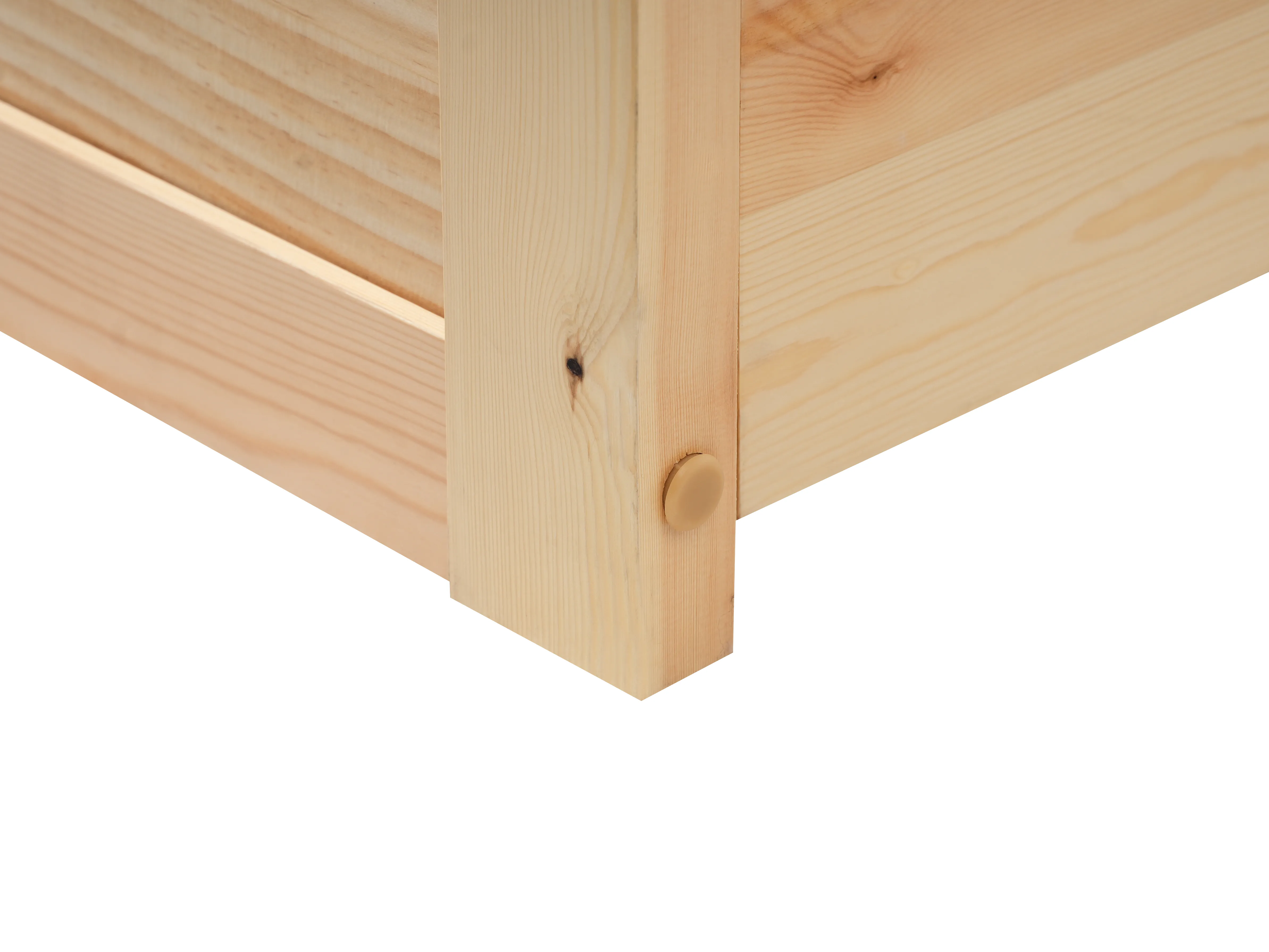 Kinderbed Huis Dennenhout ORGEVAL 90 x 200 cm met opbergruimte Lichtbruin