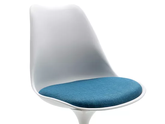 Chaise en polypropylène, tissu et métal - Bleu et blanc - XAFY
