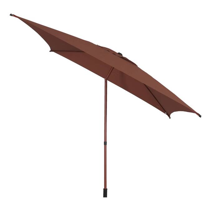 Parasol droit carré inclinable SOYA Acajou