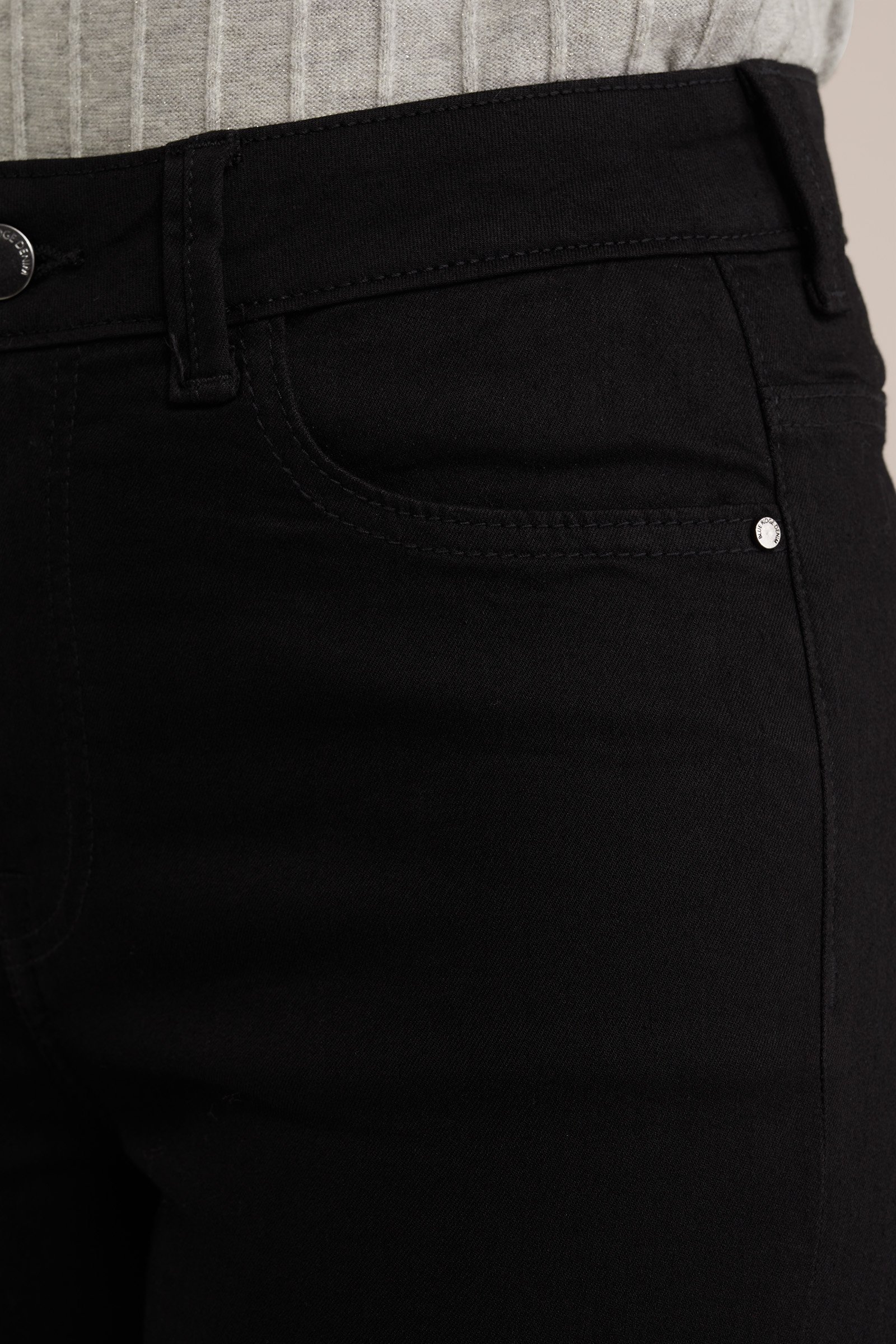 high rise skinny jeans met stretch Blue Ridge Zwart