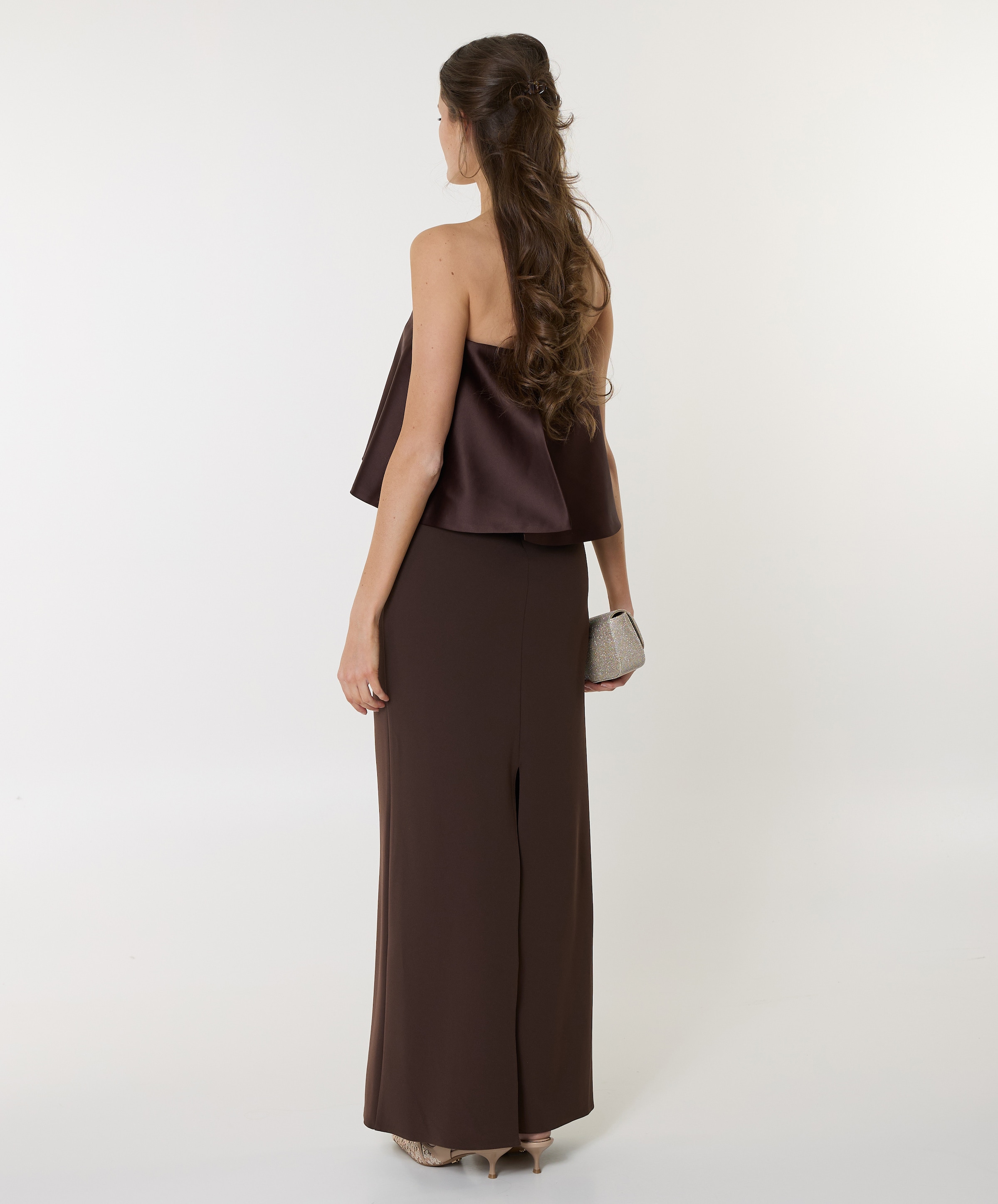 Rinascimento Dames jurk bruin