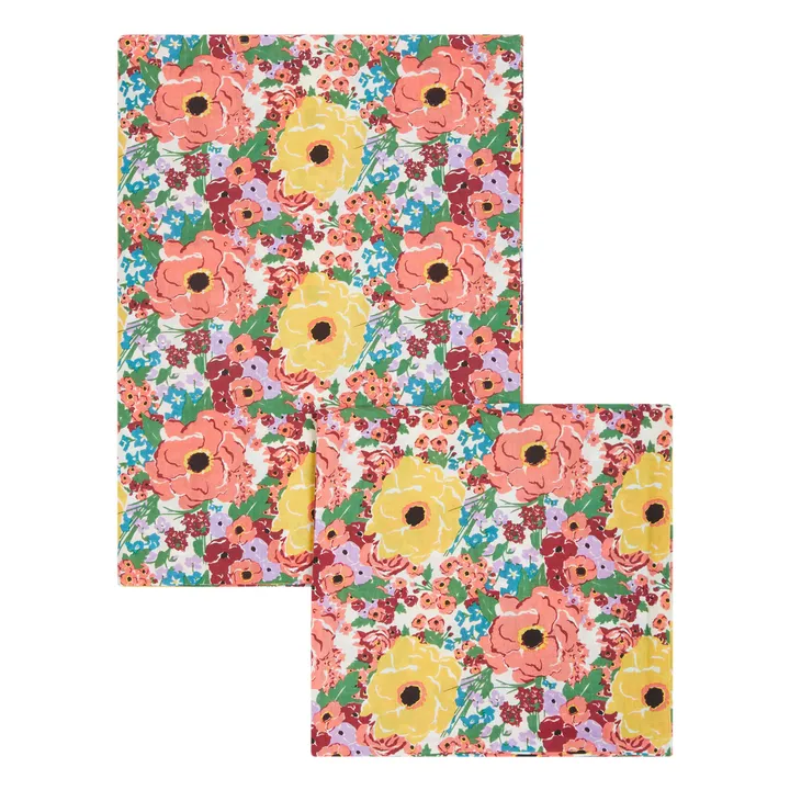 Lucas du Tertre Parure de lit Helen Flower | Blanc