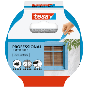 Tesa afplaktape professional outdoor blauw 38 mm x 25 m
