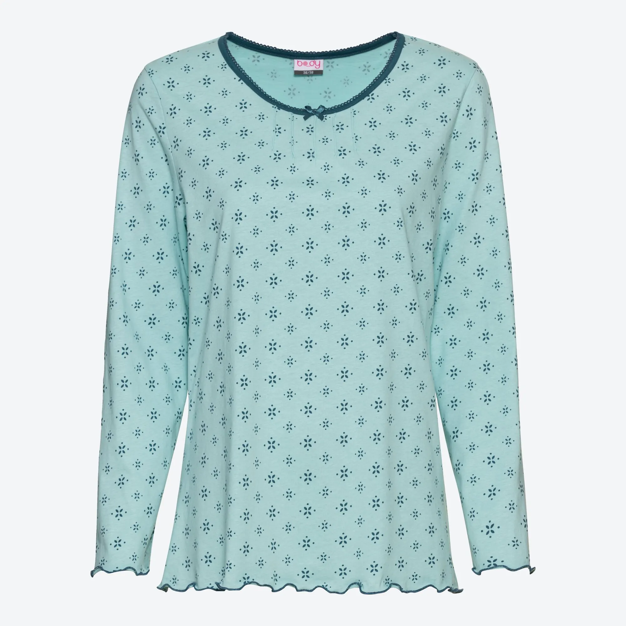 Damen-Schlafanzug mit hübschem Muster, 2-teilig