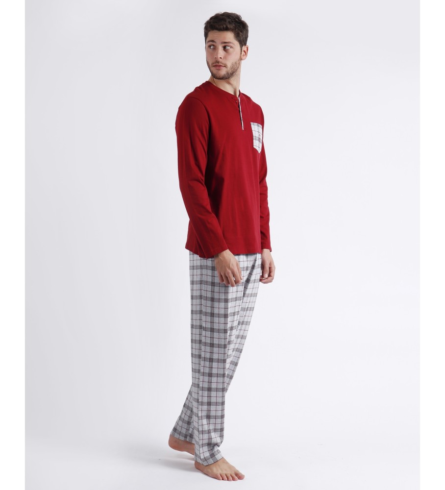 Pijama de manga comprida Admas estilo granada