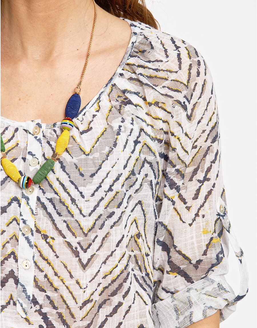 Blouse imprimée 100%coton