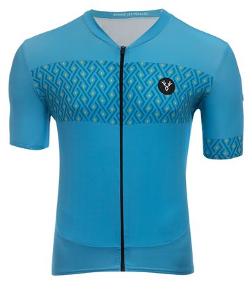 Maillot Manches Courtes LeBram Luz Ardiden Bleu Saphire Coupe Ajustée
