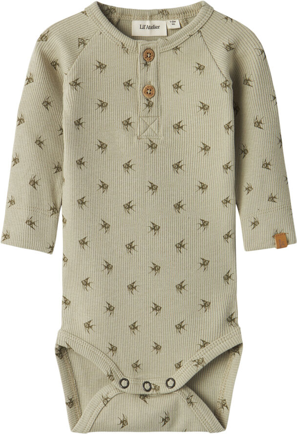 Lil' Atelier NBMGAGO KIP LS SLIM BODY LIL Moss gray