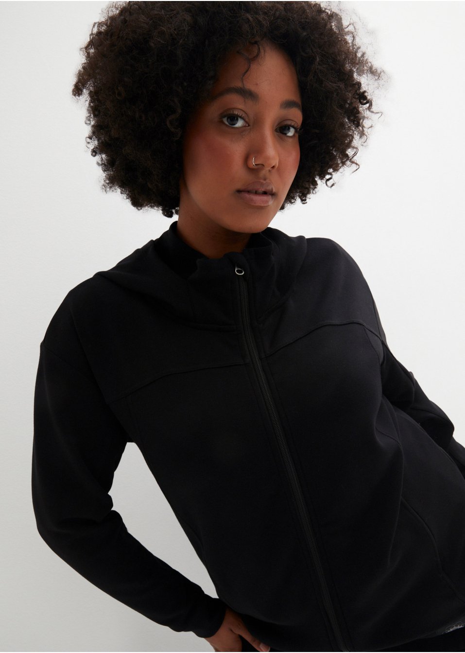 Gilet sweat à capuche ultra soft avec modal