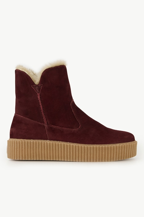 Leder-Boots, Lammfellfutter, Wechselfußbett, Weite H