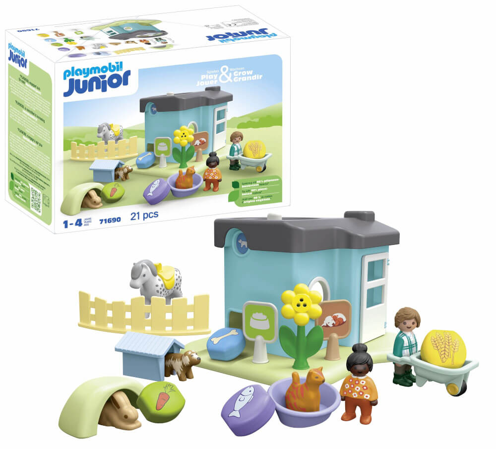 PLAYMOBIL 71690 Junior: Tierpension mit Futterspender