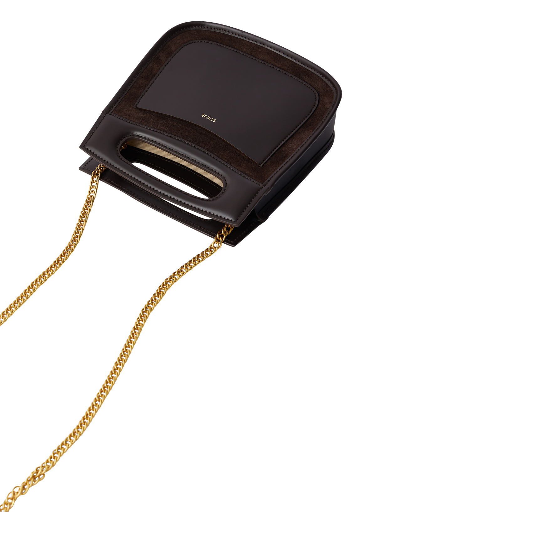 CHERI MINI - Sac à main en cuir | Marron
