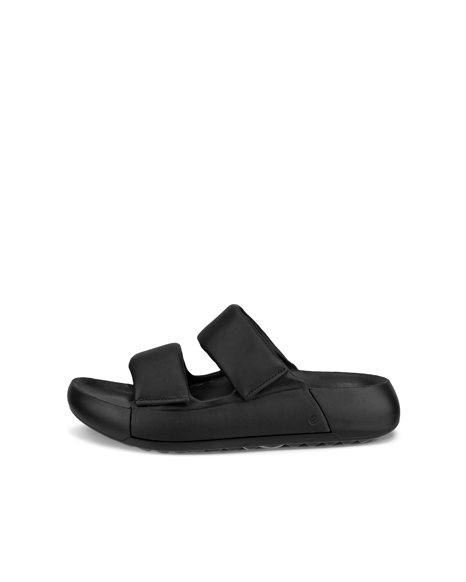 ECCO COZMO PF W Damen Ledersandale mit zwei Riemen Schwarz