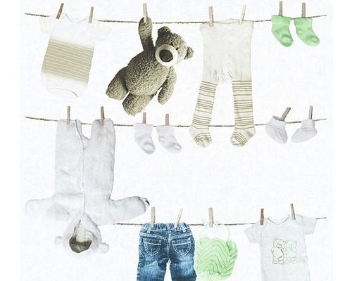 Vliesbehang 35844-2 Little Stars Things Teddy Jeans
