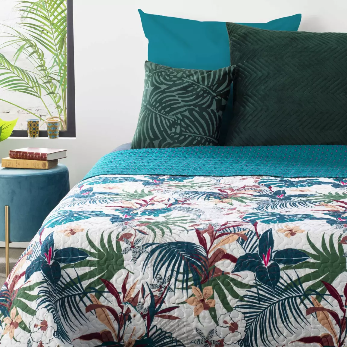 Boutis (240 x 220 cm) Jungle Multicolore