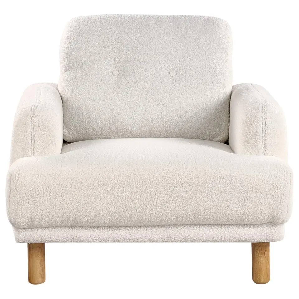 TUVE - Fauteuil - Wit - Bouclé