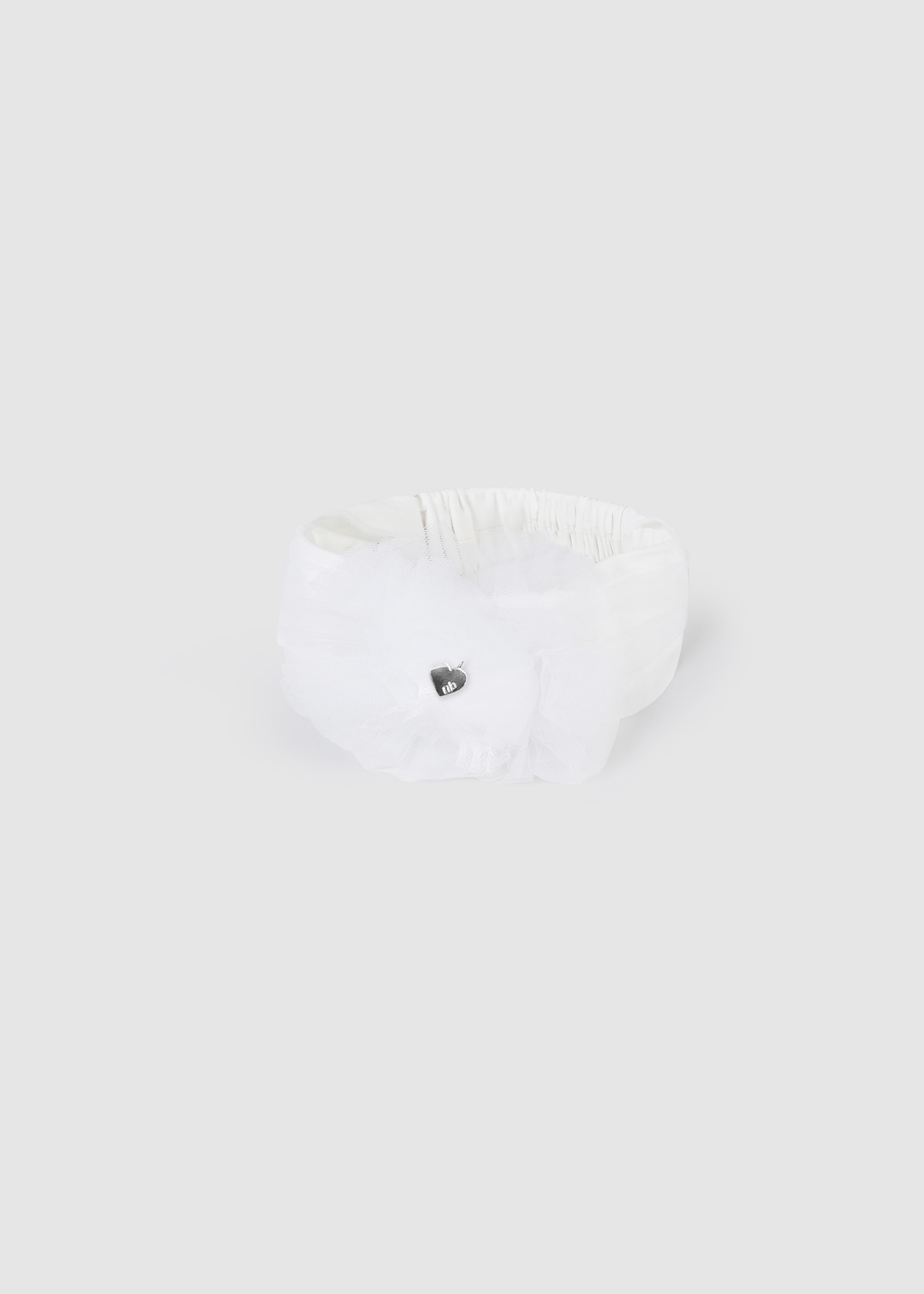 Faixa de cabeça elástica de tule com flor Jade para recém-nascidos