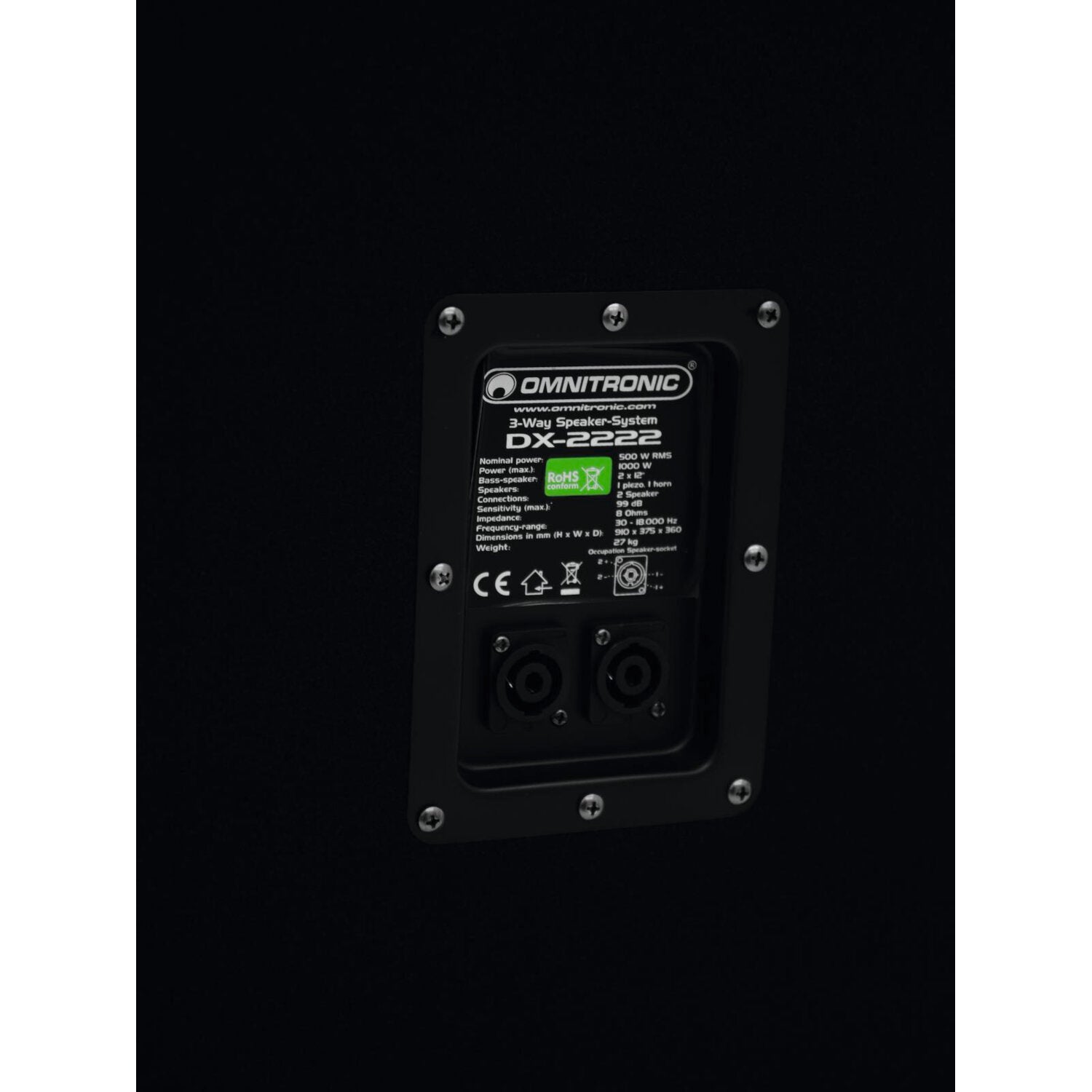 Omnitronic DX-2222 passieve luidspreker