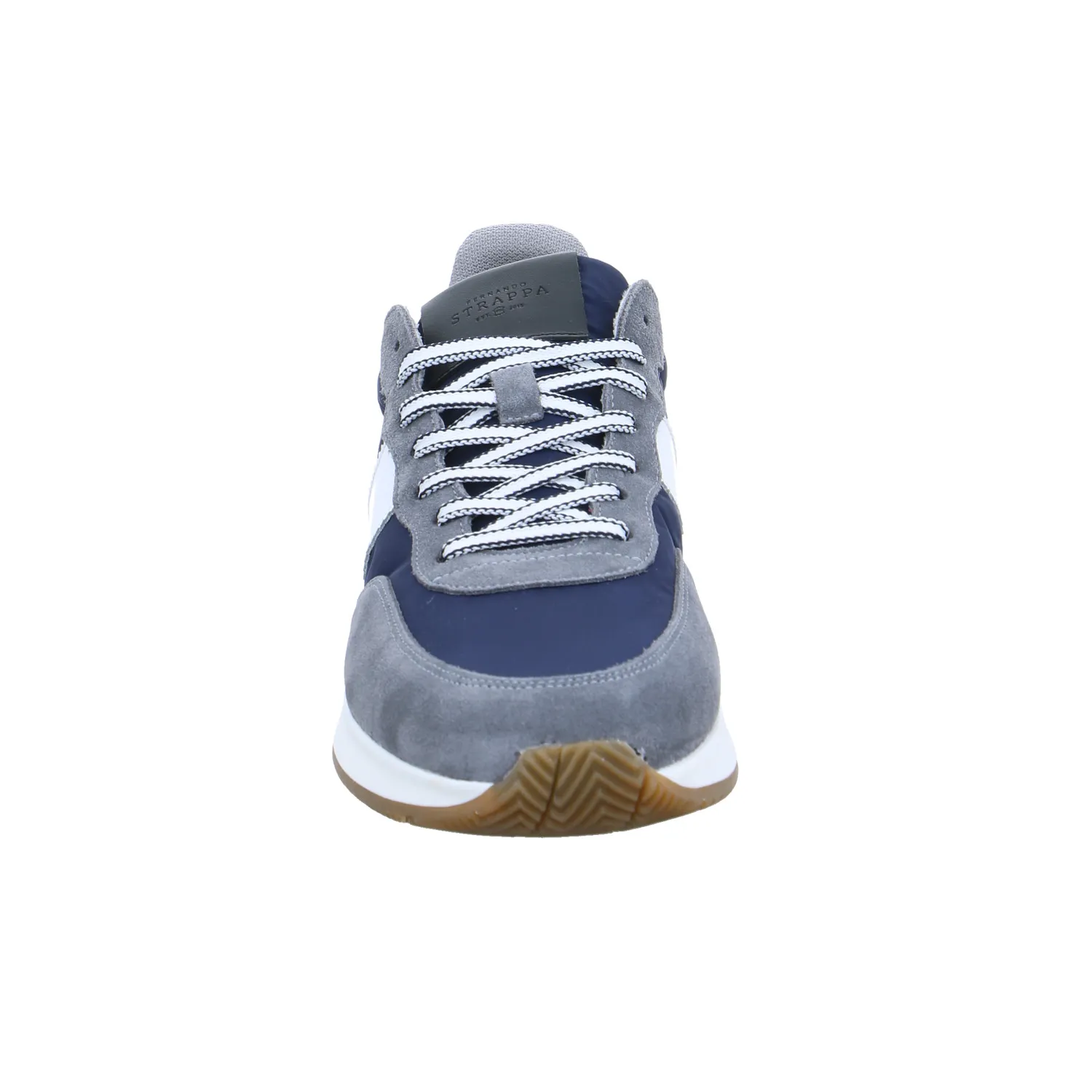 FERNANDO STRAPPA Halbschuhe Sneaker Stoff Blau Leder