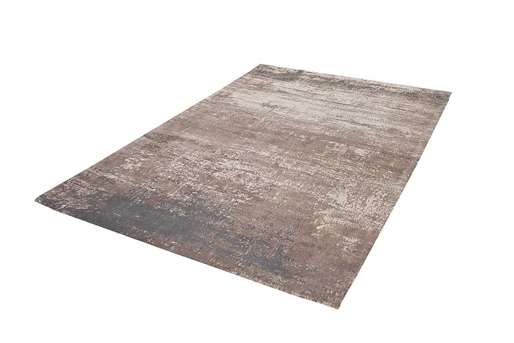 Vintage Baumwoll-Teppich MODERN ART 240x160cm beige grau Used Look