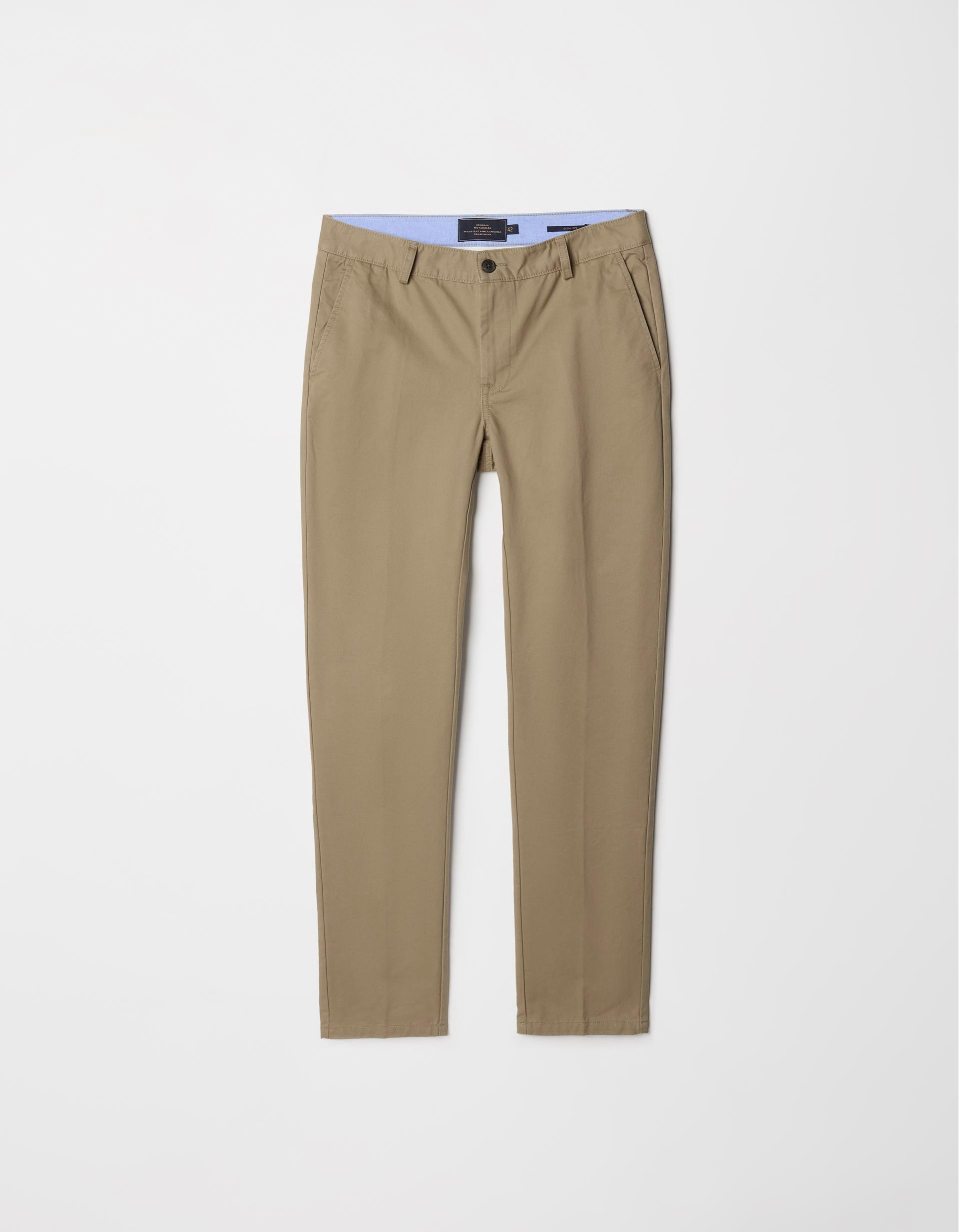 Calças Chino Premium 'Slim fit', Homem, Bege Escuro