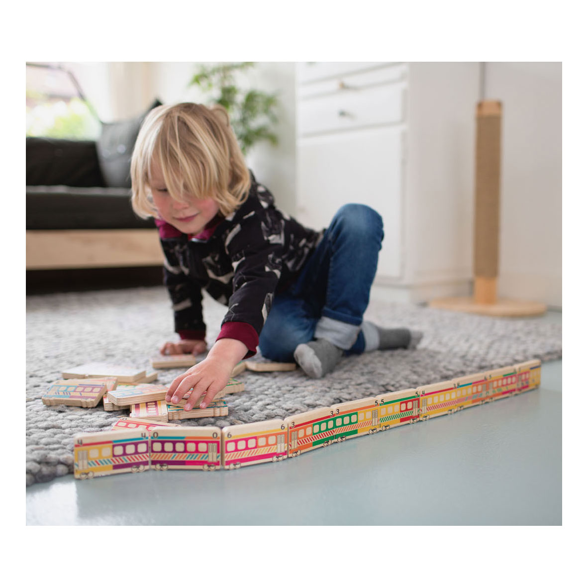 BS Toys Houten Dominotrein, 14dlg.