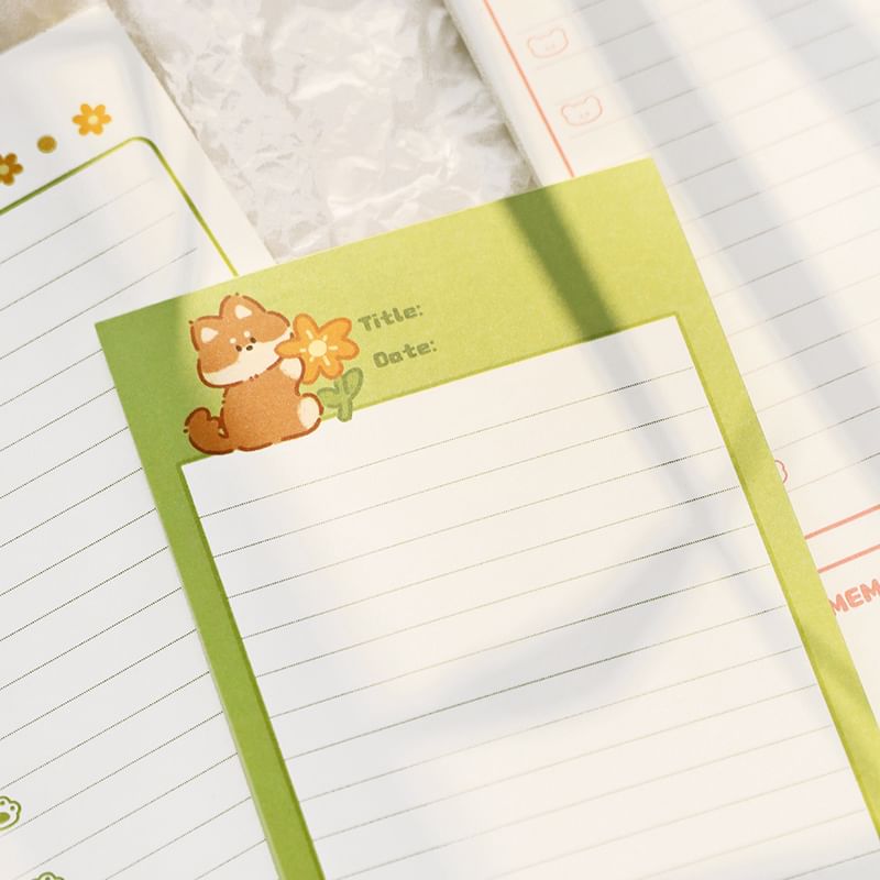 Schattige essentials - memoblok met dierenprint / planner (verschillende designs)