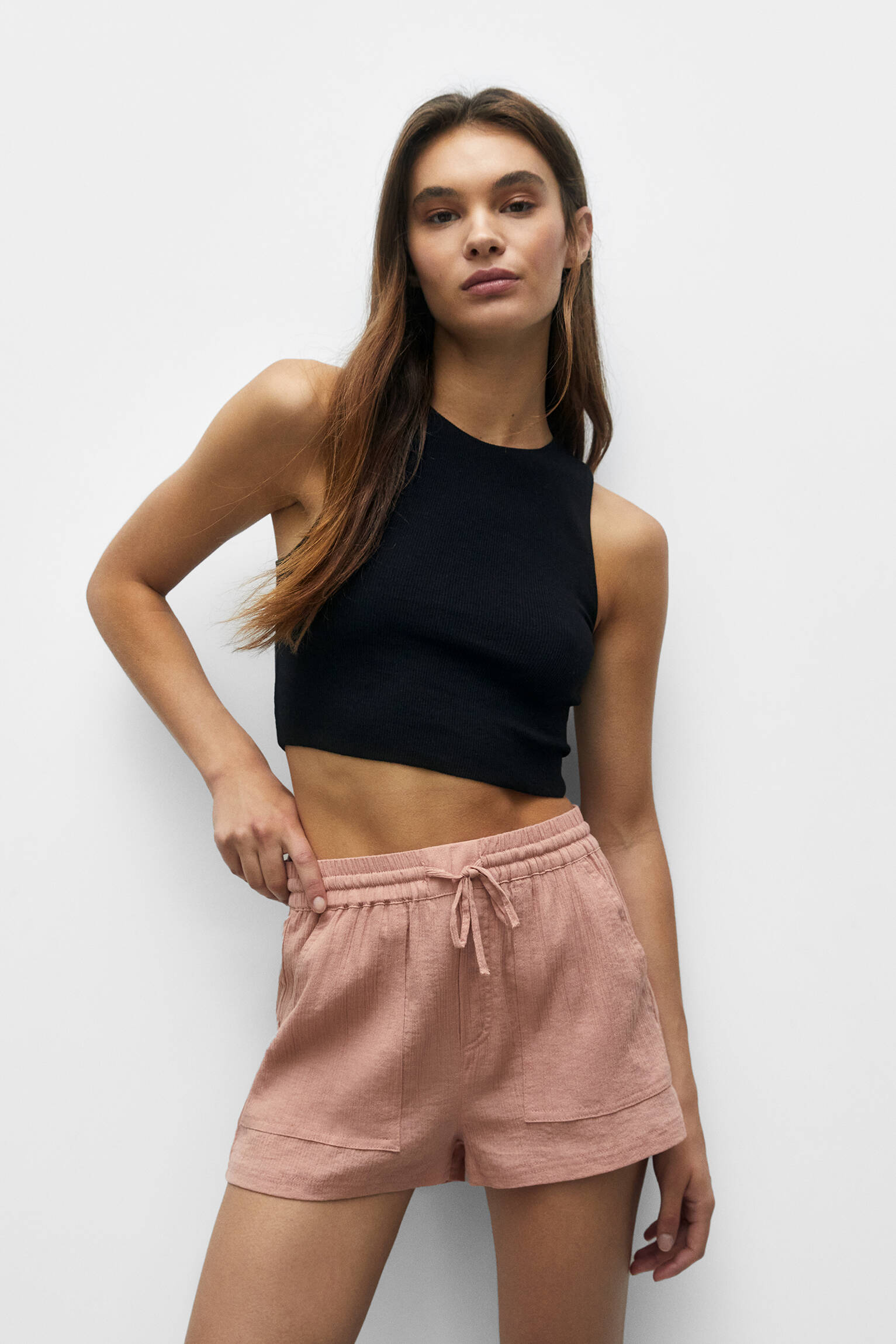 Shorts fluidos com bolsos - Rosa Park