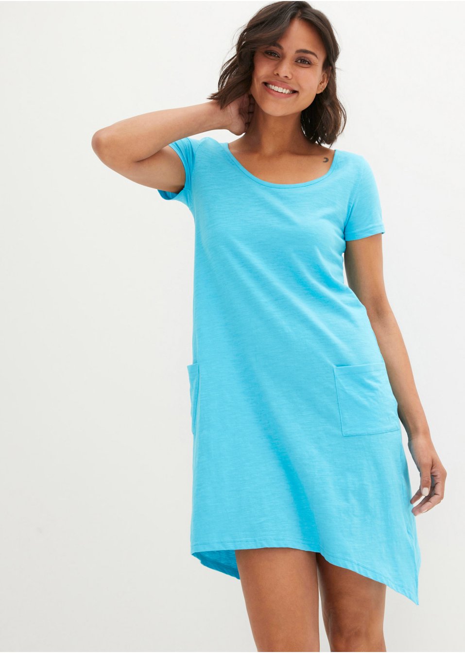 Robe courte en coton fil flammé