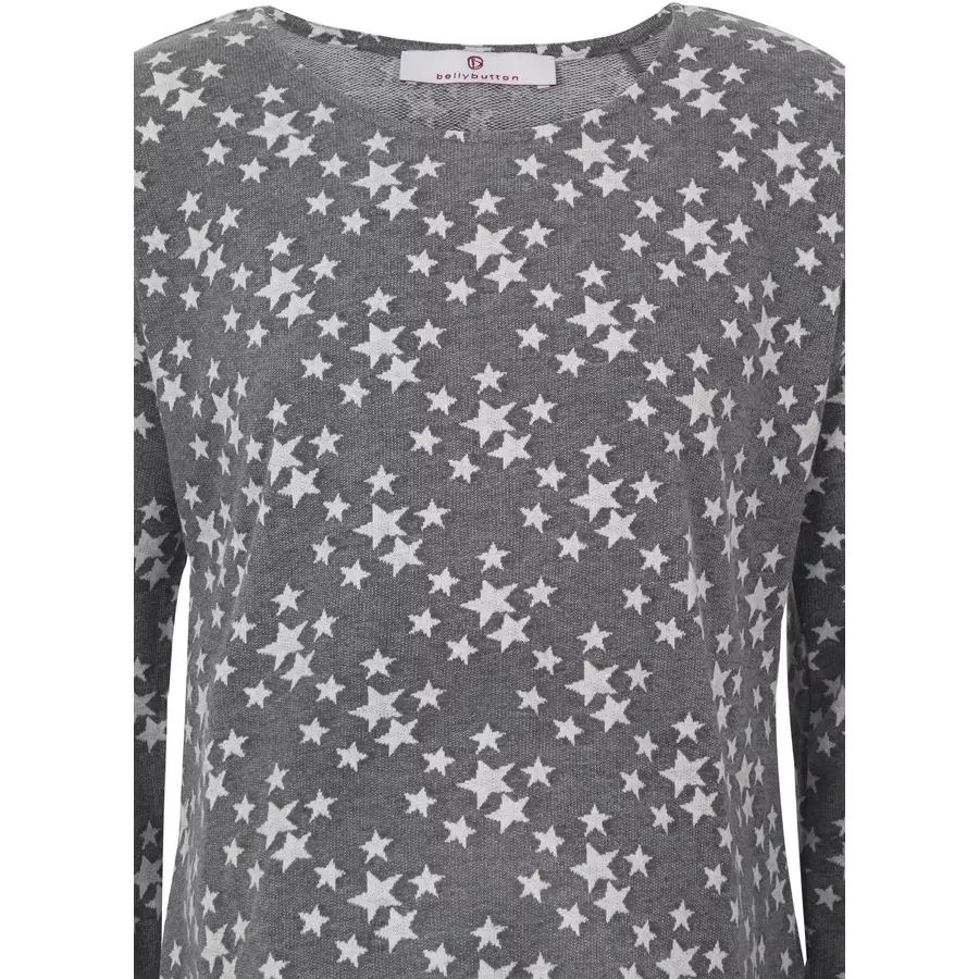 bellybutton Umstandssweatshirt, grau mit Sternchen